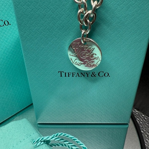 Rare Tiffany & Co. Notes Round Tag Bracelet Vintage Retired Design Collectors - Picture 3 of 6